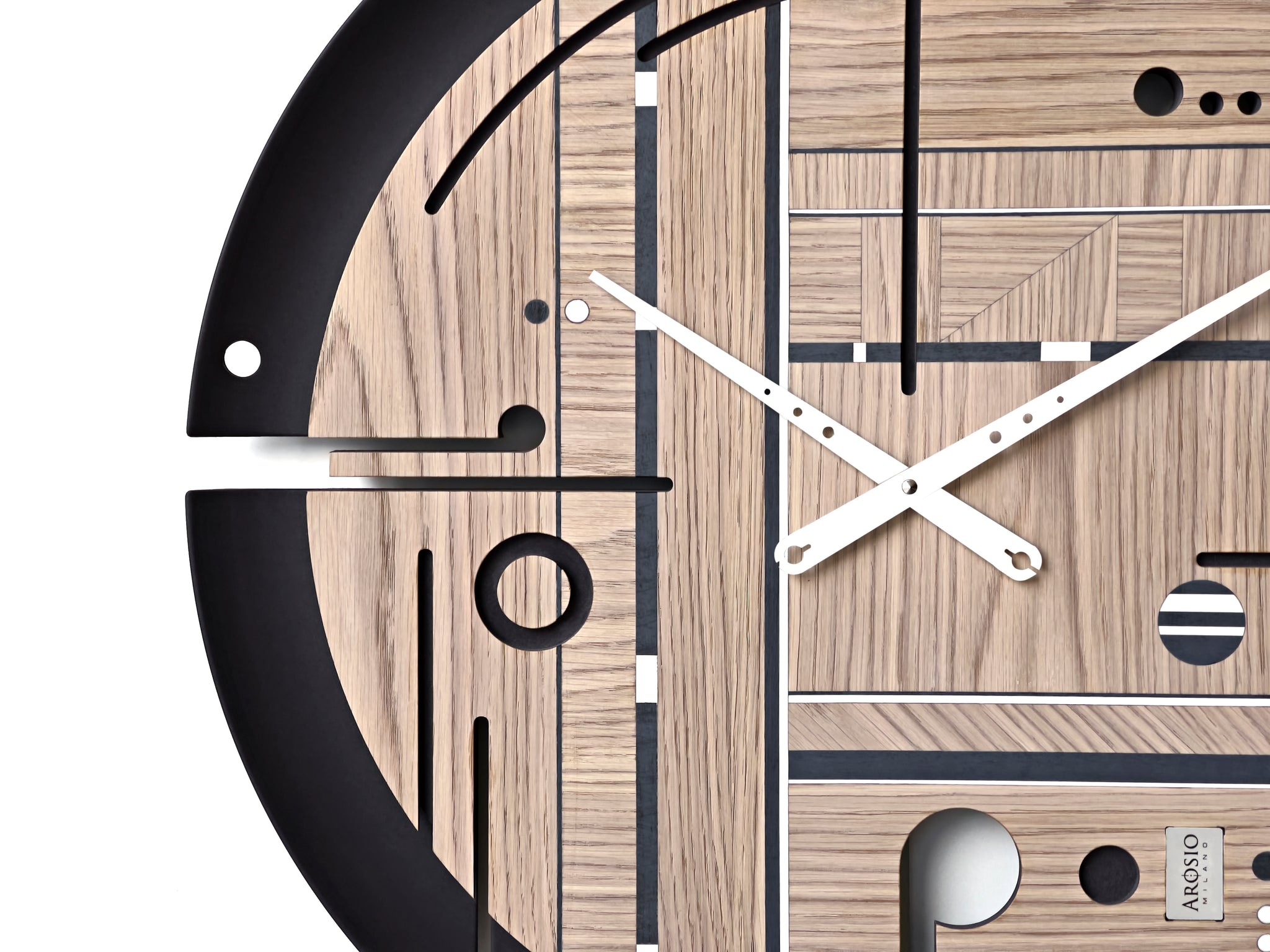 modern clock in wood - modern wall decor