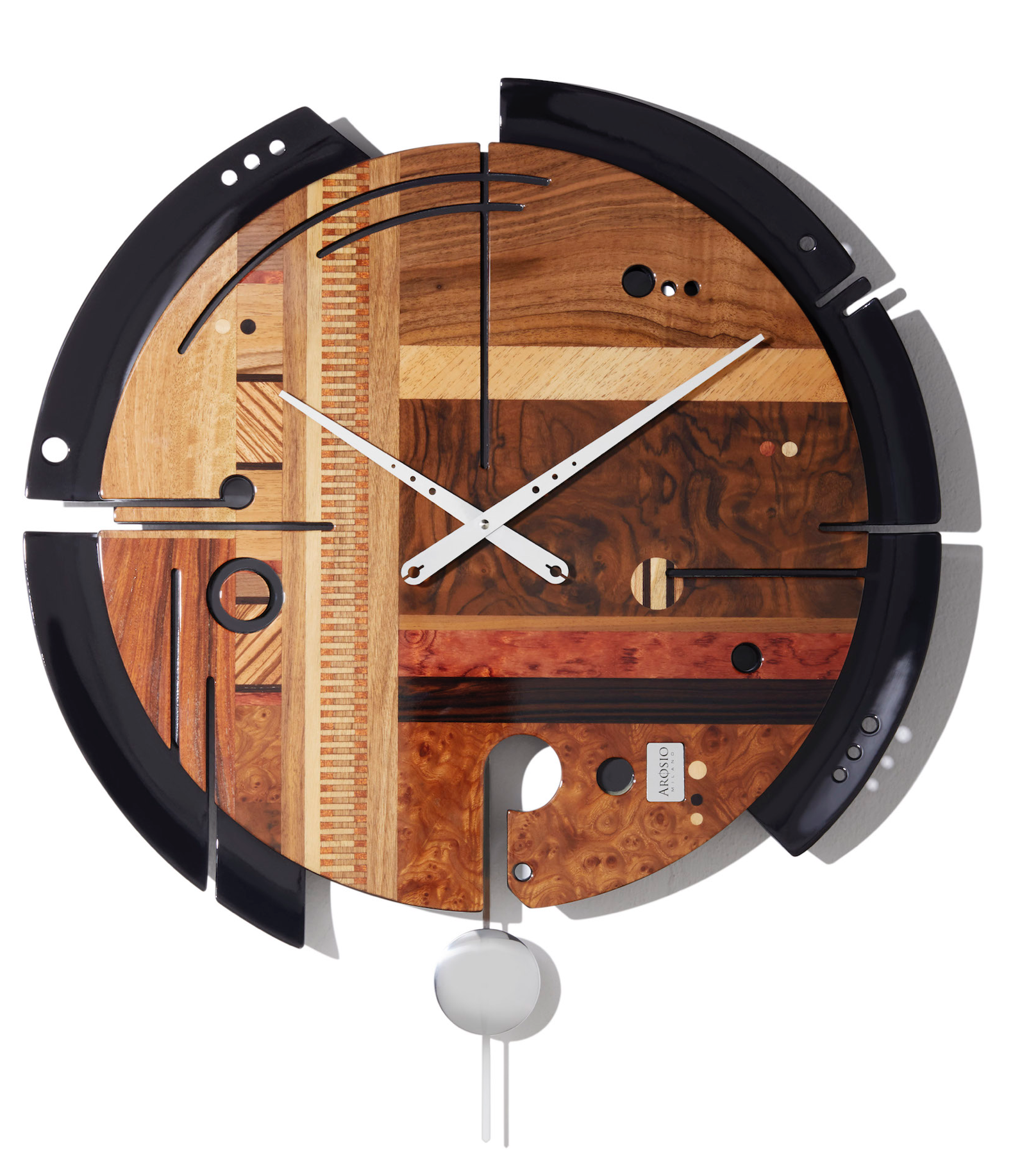 Samada Brown - Wood Wall Clock - Arosio Milano