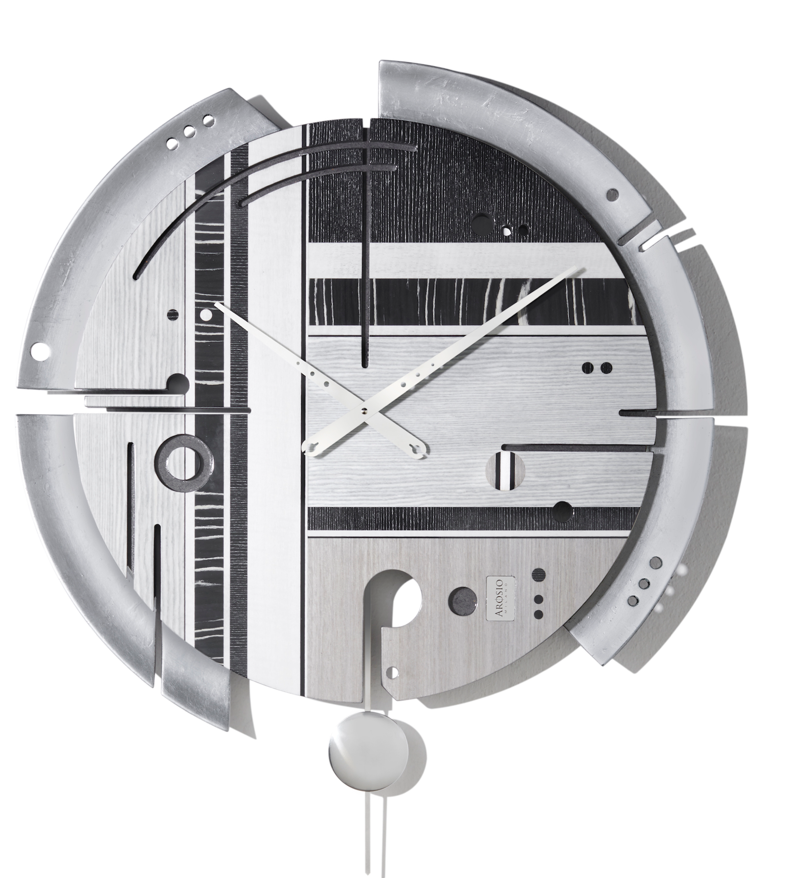 Samada Silver Special Edition - Wood Wall Clock - Arosio Milano