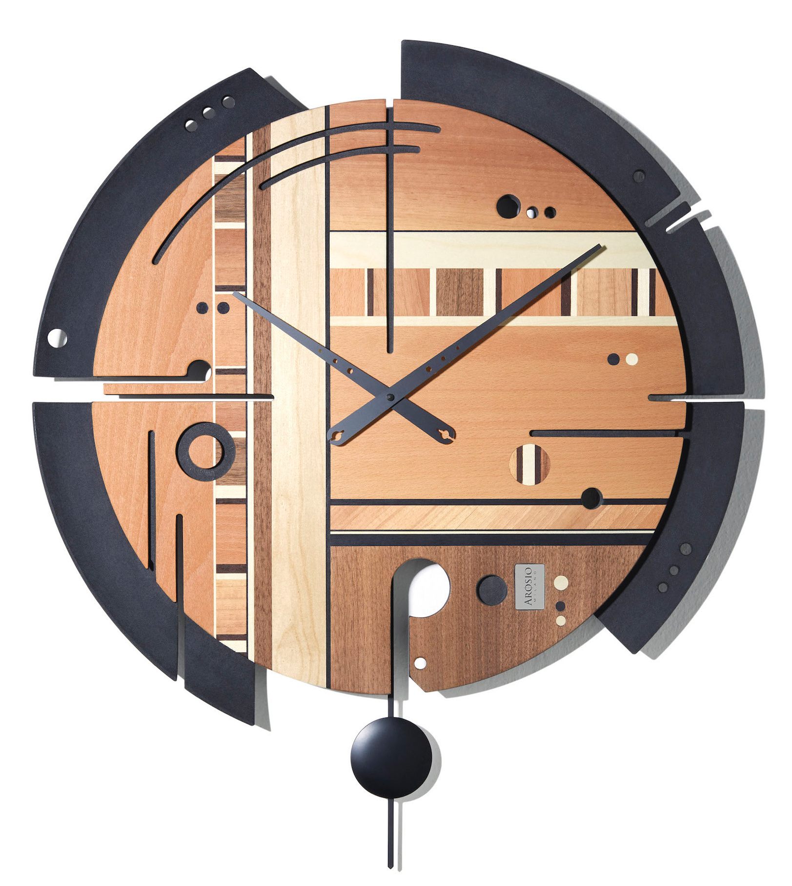 Samada Contrast - Wood Wall Clock - Arosio Milano