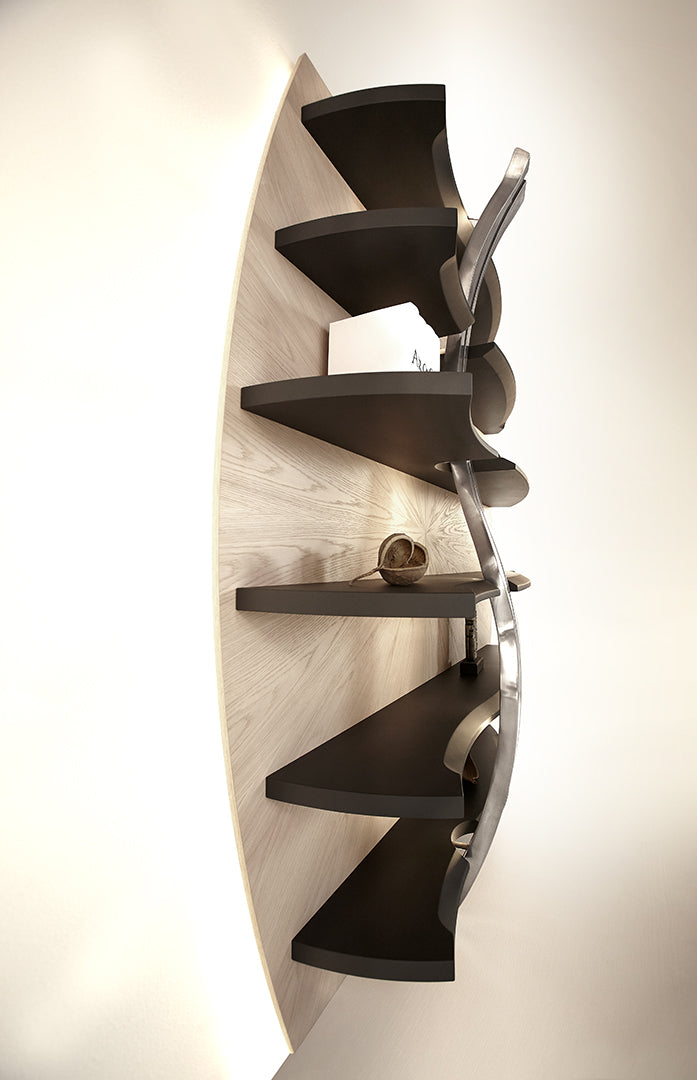 COBRA Acciaio Bookcase Sculpture - Arosio Milano