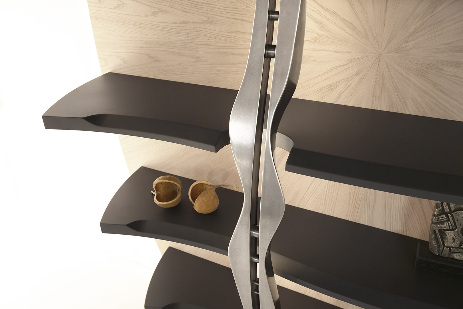COBRA Acciaio Bookcase Sculpture - Arosio Milano