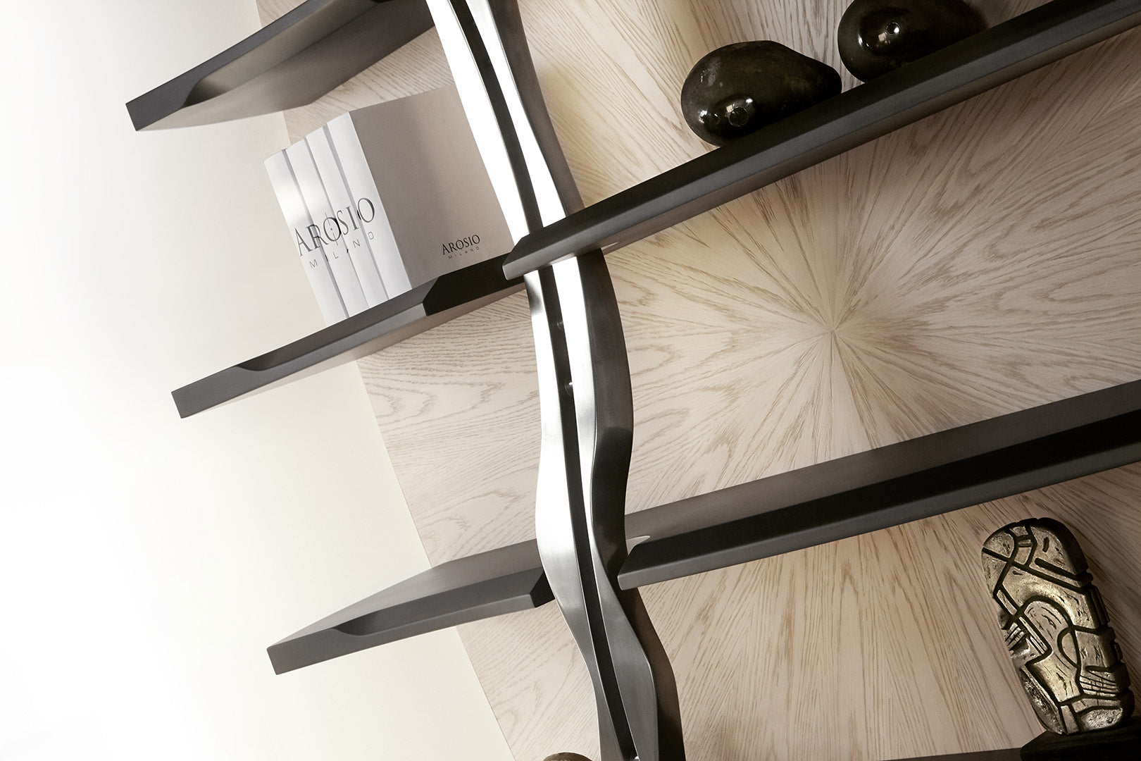 COBRA Acciaio Bookcase Sculpture - Arosio Milano