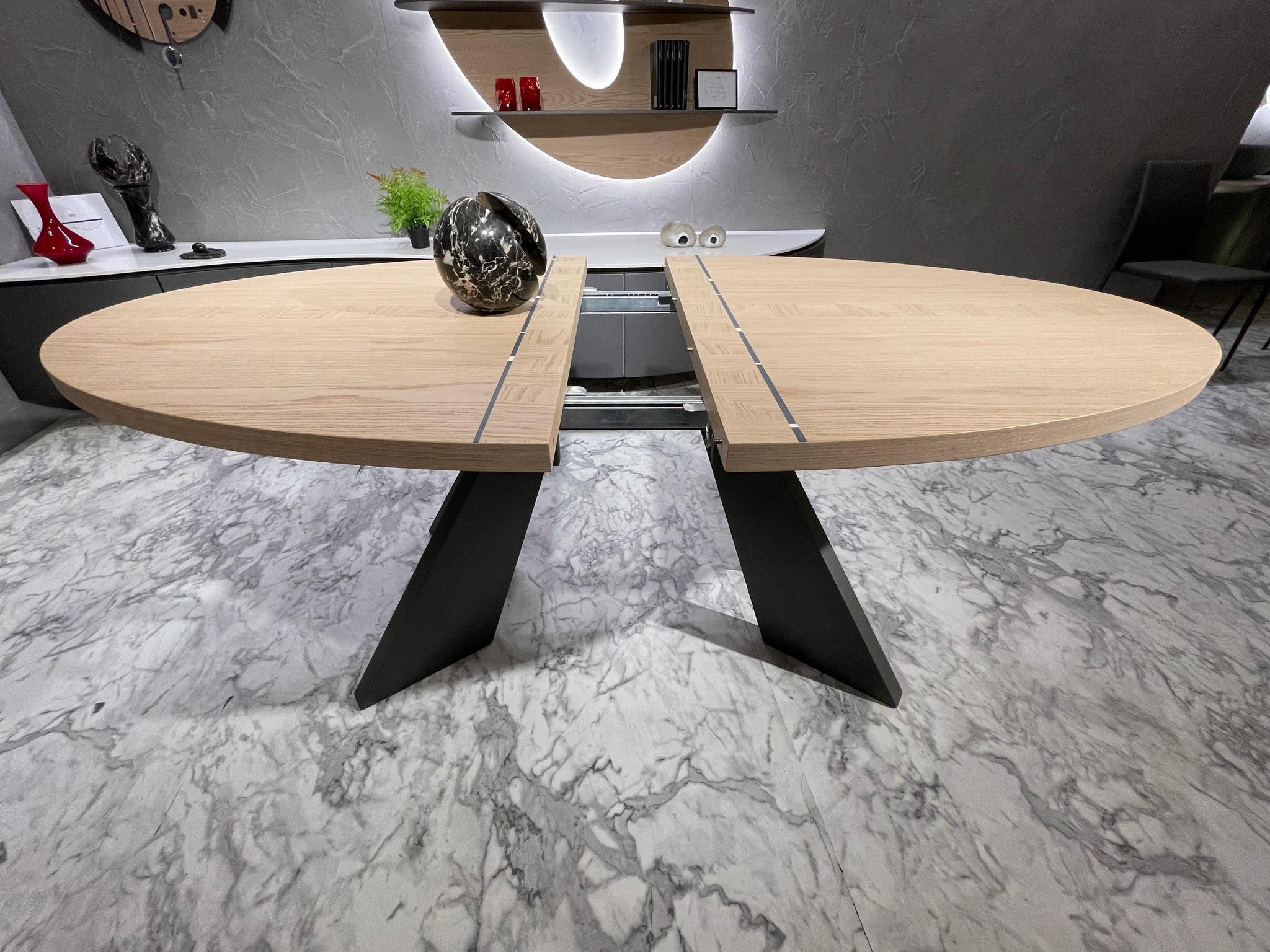 tavolo ovale da 8 e 10 posti allungabile moderno 