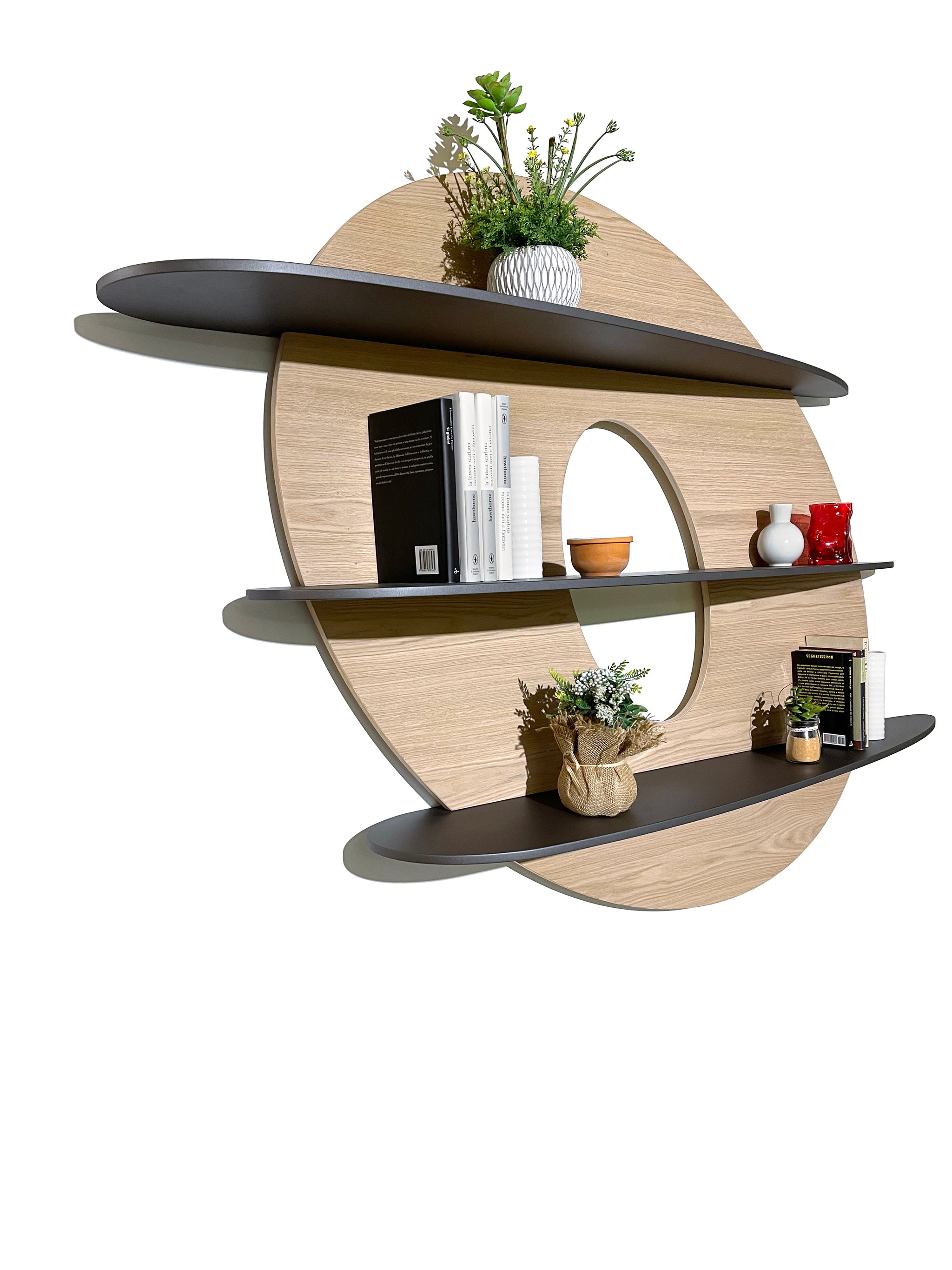 IPERBOLE Rovere Design Bookshelf by Midarte - ArosioMilano by Midarte