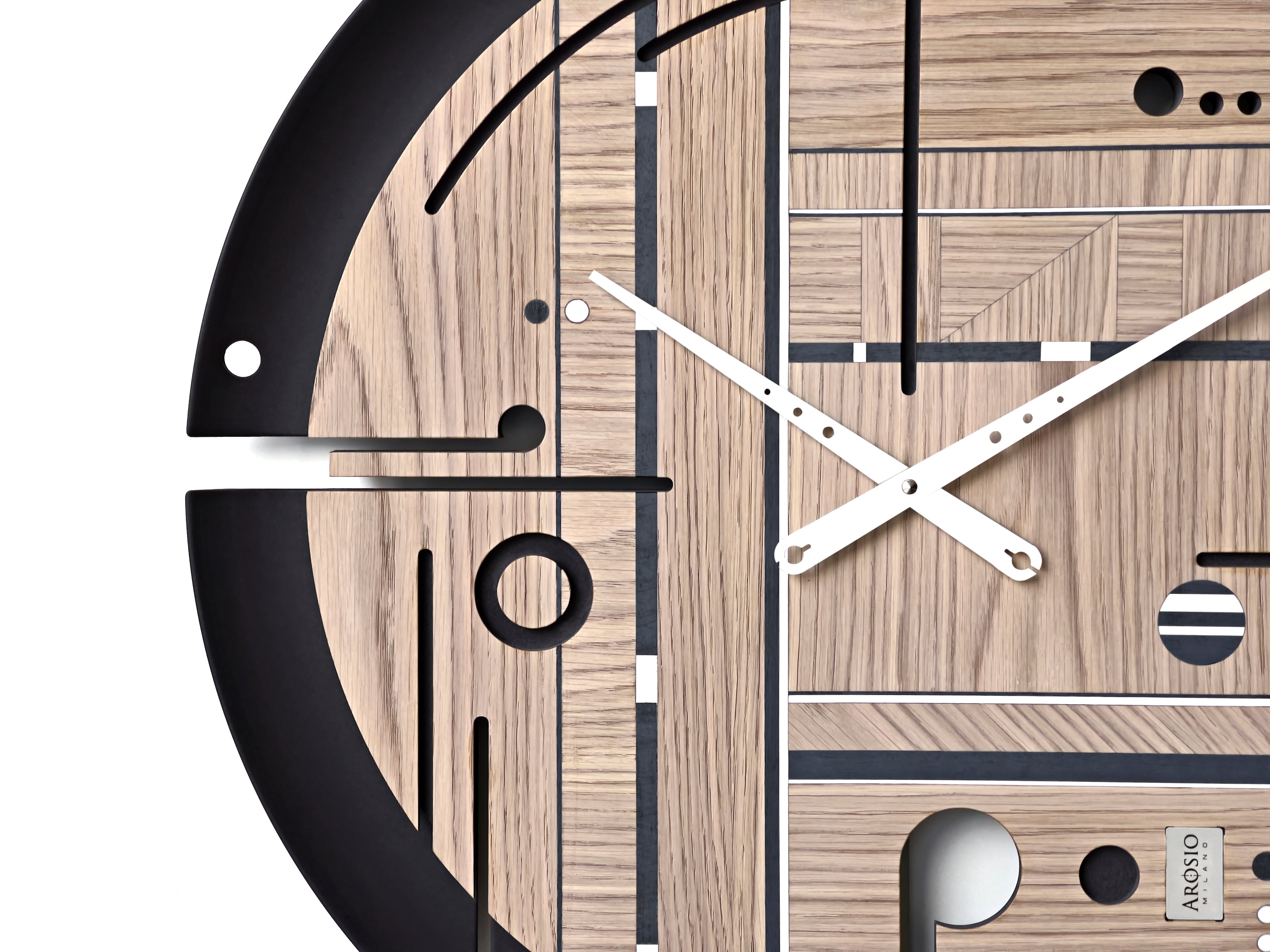 modern clock in wood - modern wall decor