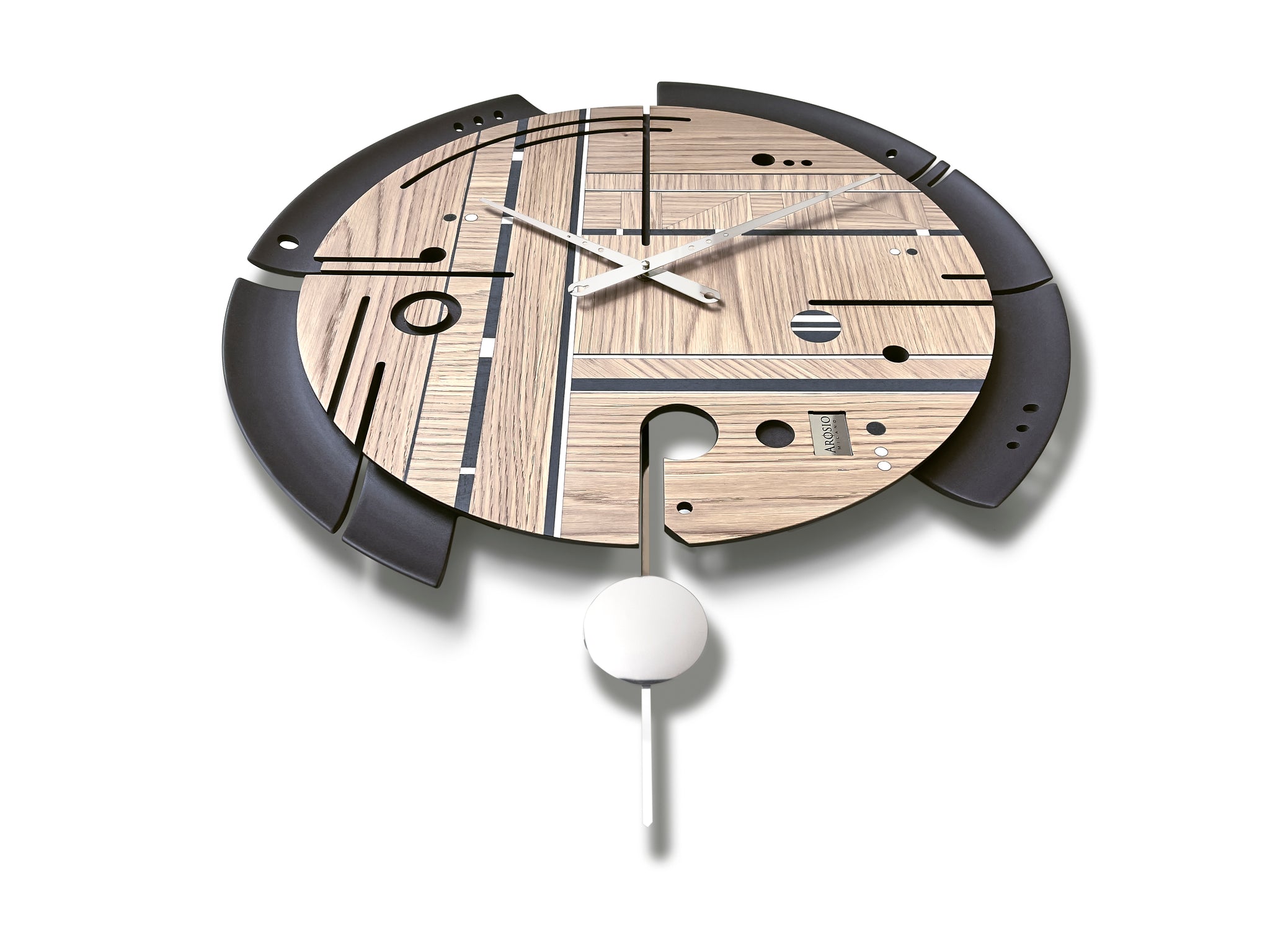 modern oak wall clock - modern clock in wood